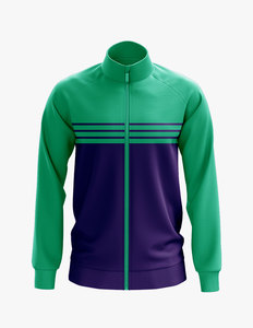 Men's Navy Blue Sporty Tracksuit Set Full Zip <b>Jacket</b> With Side Pockets And Drawstring Pants Breathable Polyester Autumn Wear - Product Image 6
