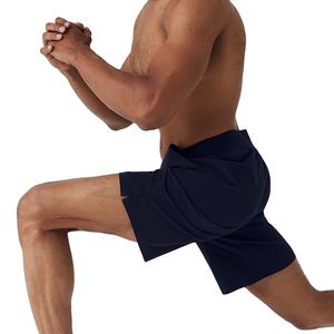 Pantalones cortos de rizo francés de algodón suave azul marino para hombre transpirables personalizables con servicio OEM - Product Image 3