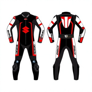 Traje de Carreras de Motocicleta de Cuero Unisex Zuzuki GSXR, Mono de Una Pieza, Protector OEM CE, Manga Larga, 280g - Product Image 1