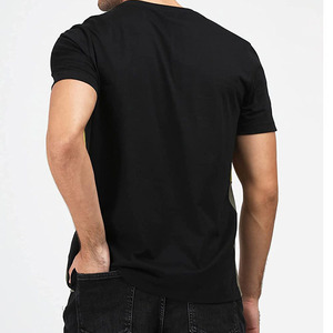 บริการออกแบบเสื้อผ้าบุรุษตามสั่ง OEM เสื้อยืดผู้ชายขายดี ผ้าฝ้าย 100% คอกลม แขนสั้น - Product Image 3