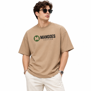 T-shirts pour hommes en gros avec logo frontal, 100 % coton, tissu respirant, style décontracté, coupe confortable, personnalisable - Product Image 2