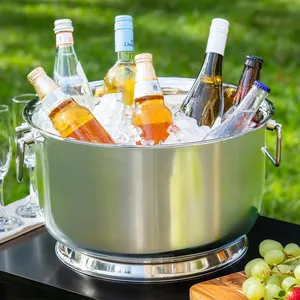 Grande glacière en acier inoxydable de 4,3 gallons pour bière, vin, champagne, fêtes, bars – Fournisseur en gros OEM - Product Image 3