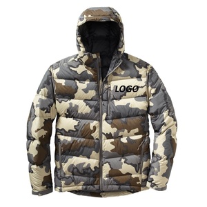 Professional Factory High Quality Custom Unisex Softshell Hunting Jacket Zipper Puffer Bubble <b>Camo</b> Thin Waterproof Winter - Product Image 1