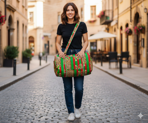 Sacs de sport matelassés en coton, nouvelle mode, avec nœud et volants, sacs de gym personnalisés, sacs de voyage pour filles - Product Image 2