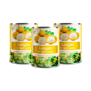 Longanes en conserve au sirop léger, fabriquées au Vietnam, de qualité internationale, savoureuses, à prix abordable, 20 oz - Product Image 1