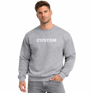Sudadera Personalizable para Hombre, Cuello Redondo, Felpa Suave de Algodón, Sudadera Lisa para Imprimir Logotipo, Ropa al por Mayor OEM - Product Image 1