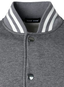 Chaqueta Deportiva Gris Blanca para Hombre, Corte Regular, Cierre de Botones, Estilo Casual, Chaquetas de Invierno al por Mayor - Product Image 3