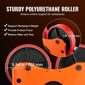 Rulli di Rotazione per Saldatura 110V, Rullo di Collegamento con Capacità di Carico 1000KG/2205LBS, Diametro 1400mm, Velocità 1600mm/min, Collegamento 25mm - Product Image 4