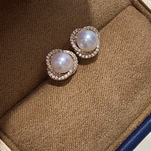 Pendientes de plata de ley S925 con diseño de nido de pájaro y perlas de agua dulce de 4-5 mm, estilo Zhuji 2025, mini perlas lindas con luz intensa - Product Image 3