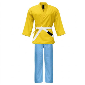 Nouvelle conception, uniforme de karaté haute performance 100% coton avec logo frontal pour hommes, adapté à tous les niveaux de pratique des arts martiaux - Product Image 1
