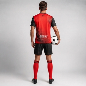 High Quality Junior Soccer Uniform Set Classic Team Colors Adjustable Features Sublimation <b>Name</b> Perfect Fit Multi-Season - Product Image 3
