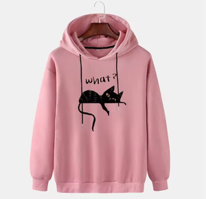 Hoodie à capuche tendance pour l'hiver, séchage rapide, épais, 100% coton, coupe ample, impression numérique - Product Image 1