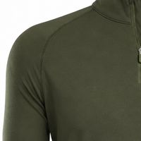 Pull de golf à manches longues vert olive avec fermeture éclair quart de tour pour homme – Haut de performance sportif, tenue d'entraînement en extérieur, vêtement athlétique décontracté