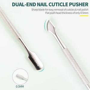 Juego de herramientas profesionales para uñas de acero inoxidable con empujador de cutículas y cortaúñas para el cuidado de las uñas. - Product Image 6