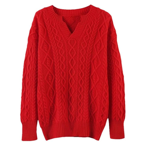 Cárdigan de Punto Casual con Cuello Redondo y Color Sólido para Hombre y Mujer, con Forro de Lana, Material de Nailon/Acrílico - Product Image 2