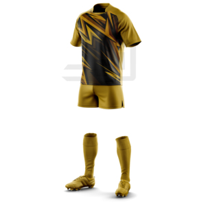 Kit de rugby haut de gamme : Maillot et short de sport imprimés, coupe classique, 100 % polyester écologique pour entraînement quotidien et matchs - Product Image 2