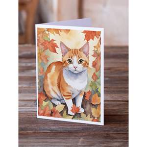 ตุ๊กตารูปแมวหางยาวแบบแปลกๆขนาด A7 5x7แพ็คการ์ดเปล่า8ใบพร้อมการ์ดอวยพรแบบซอง - Product Image 2