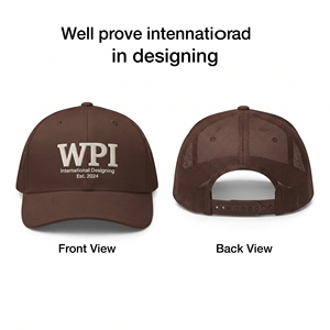 Casquette de camionneur noire avec broderie 3D personnalisée, toile épaisse 260 GSM, structure rigide à cinq panneaux, fermeture snapback, unisexe, toutes saisons - Product Image 2