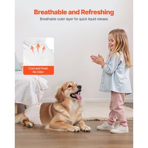 144 Count M Size Pañales desechables para perros femeninos Pañal súper absorbente para mascotas para perros - Product Image 4