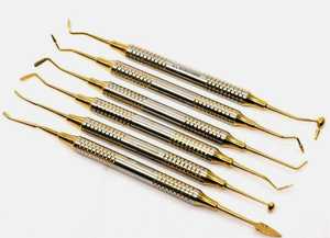 Kit de restauration dentaire manuel en composite ionomère de verre doré, 6 pièces, cassette dorée, durable, MOL CE, par Dentavex - Product Image 4