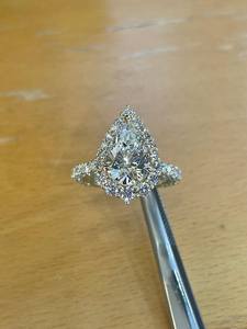 2.0 Ct Pear Cut Moissanite Diamond 14k Solid Gold Engagement <b>Ring</b> Customize Luxury Fine Jewelry <b>Ring</b> For Her Anniversary Gifts - Product Image 5