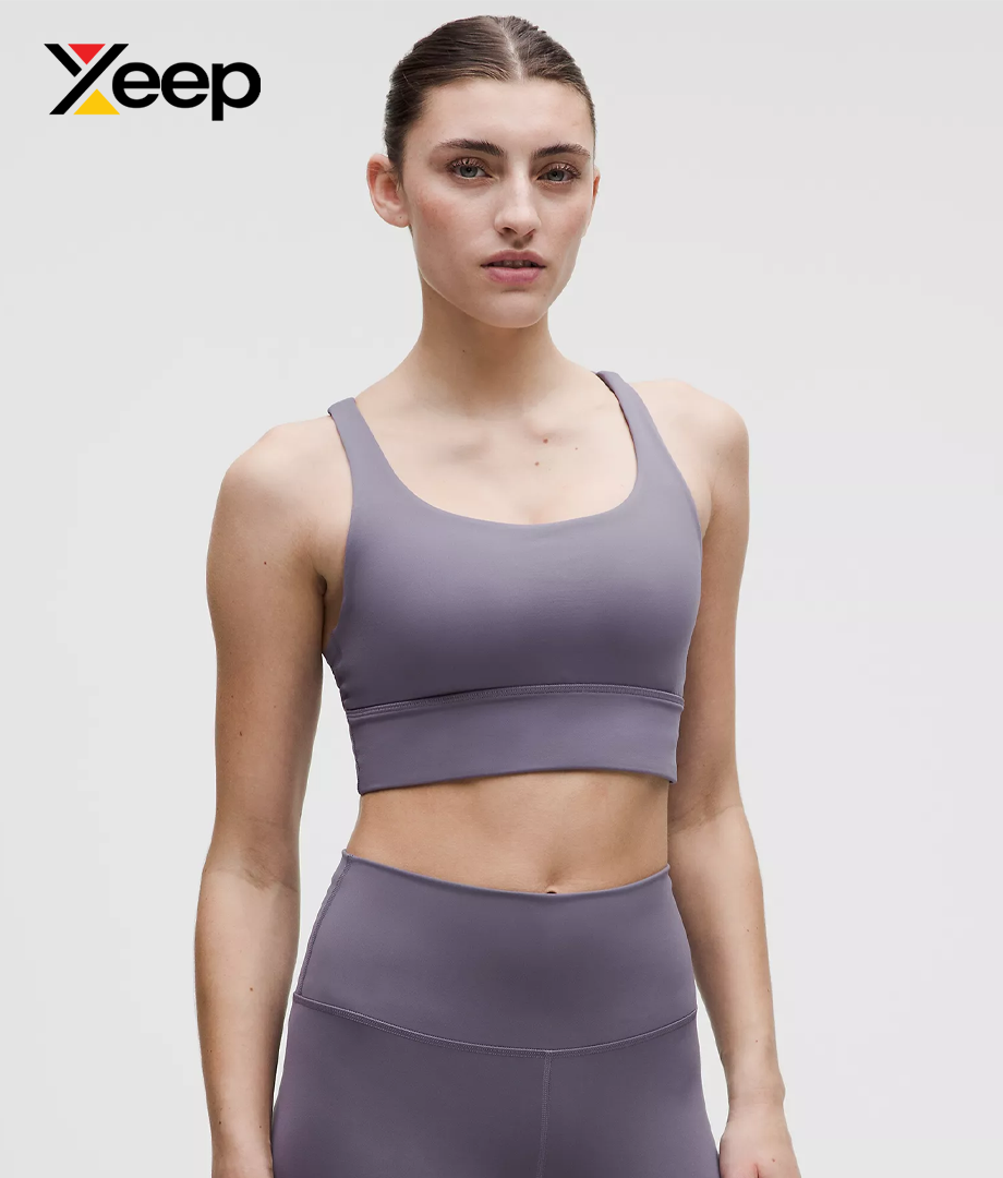 XEEP High Quality Women Yoga Sports Bra XC-SB-202 Solid Simple Breathable Adjustable Straps Removable Pads High Support Quick