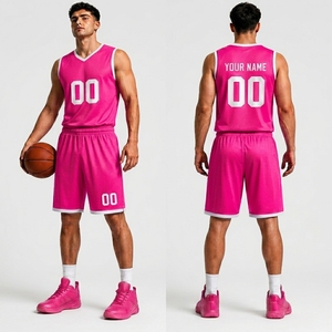 Maillot de basket-ball unisexe marron sans manches, col en V, séchage rapide, impression par sublimation, nom/numéro/nom de l'équipe personnalisés, réglable - Product Image 1