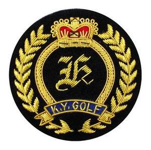 Badge brodé OEM en fil d'or, broderie à la main, travail d'or, nouveau design, dernier modèle - Product Image 1