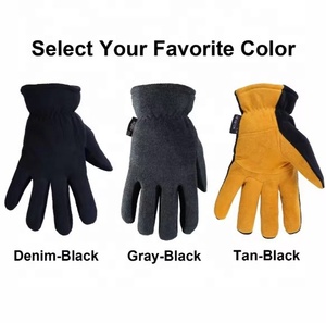 2024 gants d'hiver pour hommes femmes-20F thermique cuir de daim isolé gant de travail chaud polaire par temps froid - Product Image 4