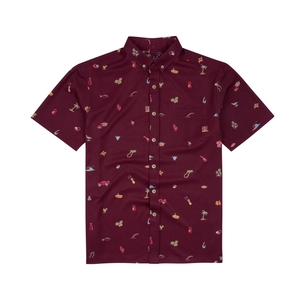 เสื้อเชิ้ตพิมพ์ลายอะโลฮ่าสำหรับผู้ชาย ผ้าฝ้ายพรีเมียมสไตล์ทรอปิคอล ชุดลำลองชายหาด - Product Image 1