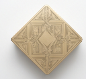 Elegante Recipiente Cuadrado de Latón para Frutos Secos, Caja de Almacenamiento de Dátiles de Lujo con Patrón Grabado, Lata Decorativa para Regalo, para Cocina - Product Image 2