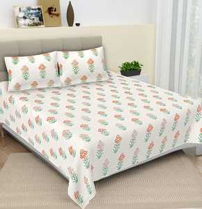 Drap de lit king size en coton imprimé floral, couvre-lit fait main, décoration intérieure, magnifiques draps de designer indiens - Product Image 2