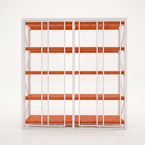 Étagère de moyenne capacité avec portes coulissantes en acier laminé à froid, gain de place, avec revêtement en poudre gris - Product Image 2