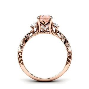 แหวนหมั้นอัญมณีทรงกลมสีเงินสเตอร์ลิงตัดสวยงามปรับแต่งได้ตาม925 - Product Image 2