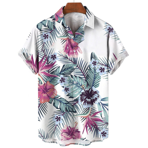 เสื้อเชิ้ตชายหาดฮาวายแขนสั้นไซส์ใหญ่สั่งทำขายส่ง เสื้อเชิ้ตลายดอกไม้ พิมพ์ลาย 3 มิติ - Product Image 1