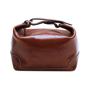 Bolsa de Aseo de Viaje Personalizada de Lona y Cuero Vintage con Cierre de Cremallera, Neceser de Maquillaje/Afeitado para Hombre, Bolsa de Cosméticos de Algodón con Logotipo Personalizable - Product Image 6
