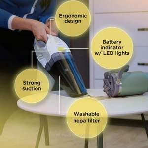 Aspiradora Inalámbrica de Alta Calidad de 14.8V para Uso en Seco y Húmedo, 100W, Portátil, 7KPa de Succión Potente, Filtro HEPA, para Hogar y Auto - Product Image 3