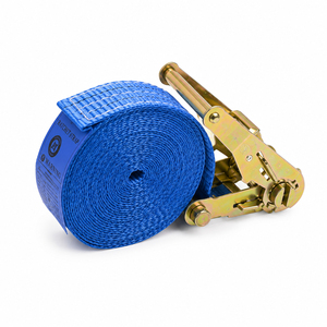 Correa de Amarre Provina de 38 mm, Azul, Poliéster Premium de Alta Resistencia, Hebilla de Acero, Multiusos para Transporte - Product Image 1