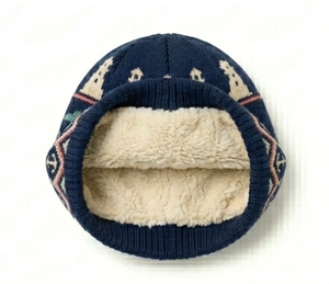 Bonnet tricoté unisexe avec motif phare, crabe et ancre, bleu marine, casquette d'hiver pour adultes, circonférence de la tête 56-58 cm - Product Image 5