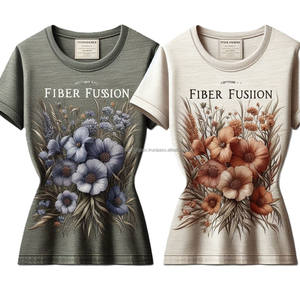 Camisetas de manga corta con cuello redondo de peso pesado hechas a medida de calidad superior delgadas regulares y de talla grande para mujeres de Bangladesh - Product Image 4