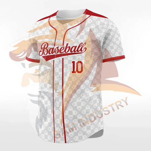 Custom Manufacturer's Adults Size Baseball Jersey Top Selling Breathable 100% Cotton Anti-Bacterial Quick Dry Baseball Jersey - Product Image 5