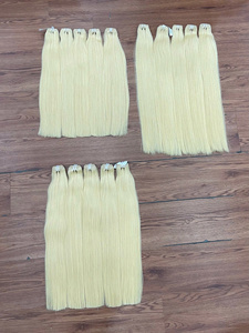 2026 Summer Sale Blonde Straight Human Hair Extensions Viet Nam Factory Price Silky Blonde Straight Hair Weaving - Product Image 6