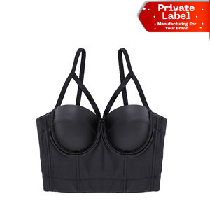 Sujetador de Cuero Punk para Mujer, Diseño Personalizado, Sexy, Cuello en V, Herrajes Metálicos, Lencería OEM, Sujetador de Cuero Gótico de Primera Calidad, Logotipo Personalizado - Product Image 1
