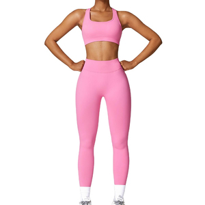 Conjunto de Yoga para Mujer, Alta Calidad, Tallas Grandes, Ecológico, Secado Rápido, Transpirable, Ropa de Yoga sin Costuras, Servicio OEM Personalizado Disponible - Product Image 1