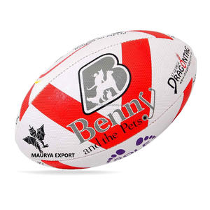 Pelotas de rugby personalizadas con logotipo impreso Pelotas de goma del fabricante con marca personalizada - Product Image 5