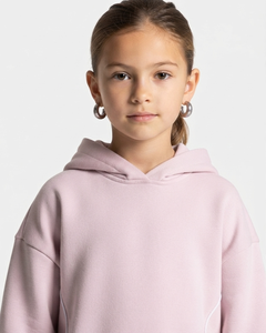 Ensemble de survêtement rose bébé personnalisé pour filles, avec sweat à capuche en molleton de coton doux et respirant et pantalon de survêtement à jambes larges, fabricant OEM - Product Image 6