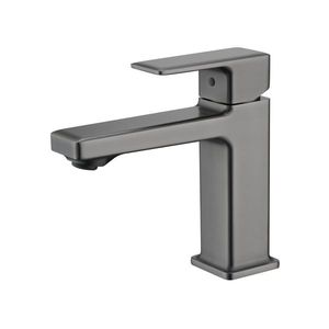 Rubinetto per lavabo/bagno monocomando grigio canna di fucile contemporaneo con 2 tubi da 2 9/16 pollici (Spedizione non in weekend) - Product Image 1