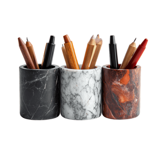 New Arrival <b>White</b> marble <b>Pen</b> Pencil Holder/Container For Office & School Desktop Stationary Storage Organizer Crafts - Product Image 3