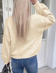 Cardigan en tricot crème à manches longues, fermeture boutonnée, couleur unie, pull d'automne, coupe classique, 100% acrylique, pull pour homme - Product Image 4