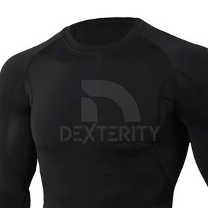 Trajes Deportivos de Compresión de Manga Larga para Hombre, Otoño, Color Sólido, Transpirables, de Secado Rápido, para Entrenamiento y Fitness, Nueva Llegada - Product Image 6